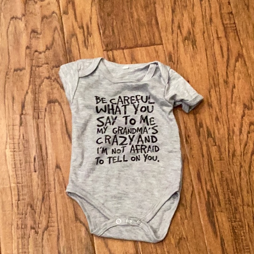 A cute little shirt for six month year-olds